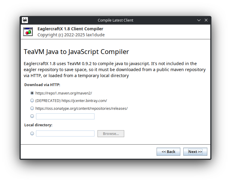 Eaglercraft Compile Wizard Maven Repo TeaVM